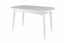 Стол раскладной Ивару Ялта с цилиндрическими опорами Белый Анкор светлый