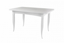 Стол раскладной Ивару Ялта-2 с цилиндрическими опорами Белый Анкор светлый