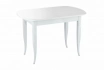 Стол Ивару Хоста-2 с резными опорами Белый Анкор светлый