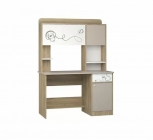 Стол компьютерный Ивару Котофей Дуб Ирландский Мокко Белый