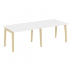 Стол переговорный 2 столешницы Рива ONIX WOOD OW.PRG-2.2 Белый Бриллиант/Светлый