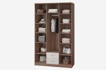 Шкаф Можгинский лесокомбинат Лестер двухдверный Ясень шимо темный/Бодега светлая