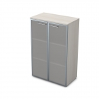 Шкаф средний со стеклом ALSAV GLOSS LINE 9НШ.017.6 Ivory