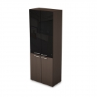 Шкаф стеллаж высокий со стеклом ALSAV TAIM-MAX 4Ш.005.4 Венге