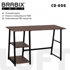 Стол на металлокаркасе BRABIX BRABIX LOFT CD-006 Мореный дуб