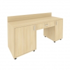 Стол с 2-мя тумбами и бортиком левый Рива LIGHT С-СТ-170 Л Акация Лорка