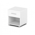 Тумба прикроватная с ящиком Экспро Грейд Ornata Н-490 Белый Шагрень