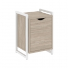 Тумба на регулируемых опорах с распашным фасадом Рива LOFT VR.L-T2.O Металл белый Дуб Аттик