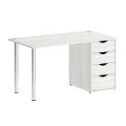 Стол письменный Рива HOME OFFICE VR.SP-3-138.1 Снежная Платина