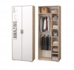 Шкаф для одежды Можгинский лесокомбинат Джуниор Ц0022842 Дуб сонома Белый с фотопечатью