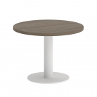 Стол журнальный круглый Рива HOME OFFICE VR.SP-5-60.1G Вяз Благородный/Белый металл