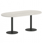 Стол овальный Рива HOME OFFICE VR.SP-5-180.1 Дуб Наварра/Антрацит металл