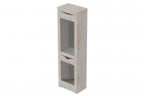 Шкаф однодверный со стеклом Мебельград Соренто 11 Дуб бонифаций