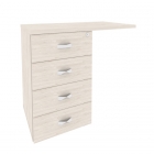 Тумба приставная универсальная л/пр ONIX Рива O.TPU-4 Денвер Светлый