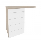 Тумба приставная TIP-ON универсальная л/пр Рива ONIX O.TPU-4 TIP Дуб Аттик/Белый