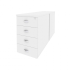 Тумба двойная приставная / опорная Рива ONIX O.TPO-2.7 Белый Бриллиант