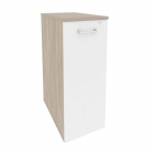 Тумба высокая выдвижная приставная / опорная Рива ONIX O.VTPO-7 Дуб Аттик/Белый