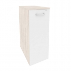 Тумба высокая выдвижная приставная / опорная Рива ONIX O.VTPO-7 Денвер Светлый/Белый