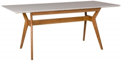 Стол раскладной R-home Нарвик 120-160 БУК-Белый