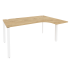 Стол эргономичный правый на П-образном м/к Рива ONIX O.MP-SA-4R Тиквуд Светлый/Белый