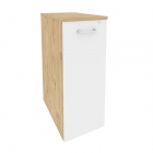 Тумба высокая выдвижная приставная / опорная Рива ONIX O.VTPO-7 Тиквуд Светлый/Белый