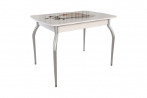 Стол обеденный раздвижной Мебельсон Танго Белый-Кофе