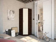 Шкаф угловой ЛДСП МАГ-РИВЕР Ясень шимо темный/Ясень шимо светлый