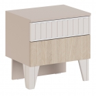 Тумба прикроватная Беатрис МАГ-РИВЕР Велюр Алисия/Палермо/Латте софт
