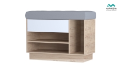 Тумба для обуви с мягким элементом Визит-3 МАГ-РИВЕР Камень темный/Дуб Ирландский