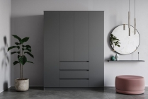 Шкаф ДСВ мебель МОРИ МШ1600.1 Графит