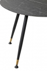 Стол R-home Месси d860 мрамор графит со скосом
