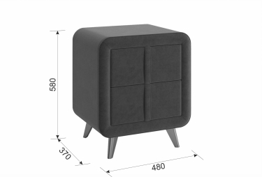 Тумба прикроватная Мебельсон Софи TM-001.1 крем экокожа