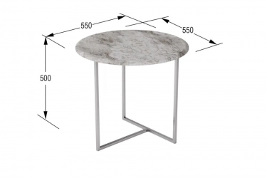 Стол журнальный Мебелик Альбано Белый мрамор