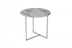 Стол журнальный Мебелик Альбано Белый мрамор