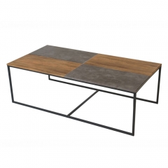 Стол журнальный Мебелик Фьюжн Дуб американский/серый бетон