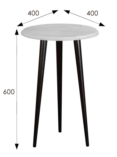 Стол журнальный Мебелик BeautyStyle 2 Дуб дымчатый/венге