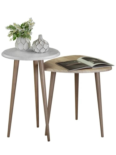 Стол журнальный Мебелик BeautyStyle 2 Дуб дымчатый/шимо