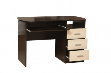 Стол письменный Олмеко Меркурий 01 Венге Вудлайн кремовый