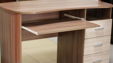 Стол письменный Олмеко Меркурий 01 Ясень шимо темный Ясень шимо светлый