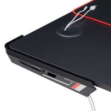 Стол для компьютера для геймеров L-формы c электрической регулировкой по высоте Eureka EUREKA ERK-EGD-L60L-B-US