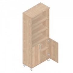 Шкаф для сувениров глухие+прозрачные двери без рамки Альтерна Пр.Ш-2+Пр.ДШ-2СБ Аттика