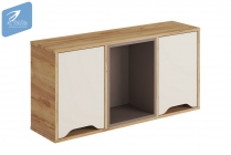 Полка навесная Стиль RICH ПН-001 Миндаль/Глиняный серый/дуб крафт золотой