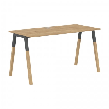 Стол письменный Skyland Forta FST 1367 Дуб Гамильтон Черный графит