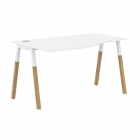 Стол эргономичный левый Skyland Forta FCT 1367 L Белый премиум Дуб Гамильтон