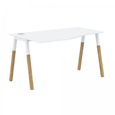 Стол эргономичный левый Skyland Forta FCT 1367 L Белый премиум Дуб Гамильтон