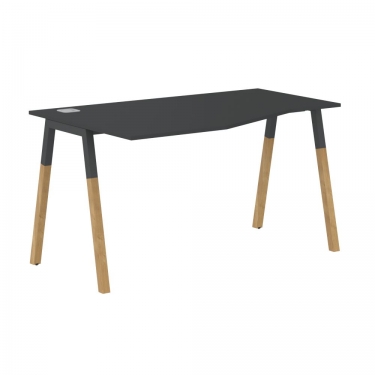 Стол эргономичный левый Skyland Forta FCT 1367 L Черный графит Дуб Гамильтон