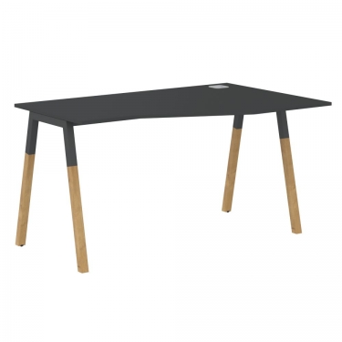 Стол эргономичный правый Skyland Forta FCT 1367 R Черный графит Дуб Гамильтон