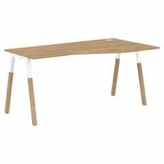 Стол эргономичный правый Skyland Forta FCT 1567 R Дуб Гамильтон Белый премиум