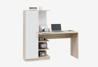 Стол компьютерный Можгинский лесокомбинат Софт УНИ, дуб сонома/белый