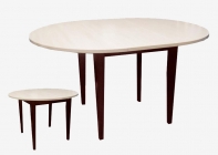 Стол круглый раздвижной Можгинский лесокомбинат 1, дуб млечный/венге